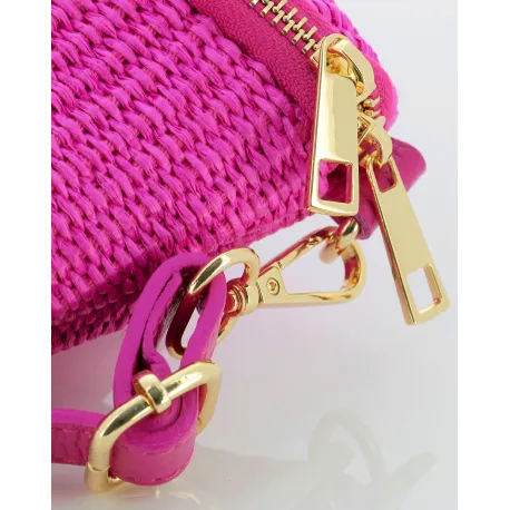 Sac bandoulière banane ELANA fuchsia