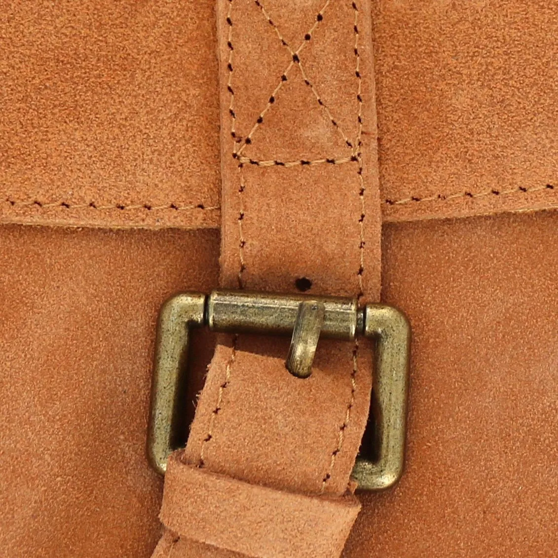 Sacoche cuir une boucle camel Maison Suzanne - Le petit Souk