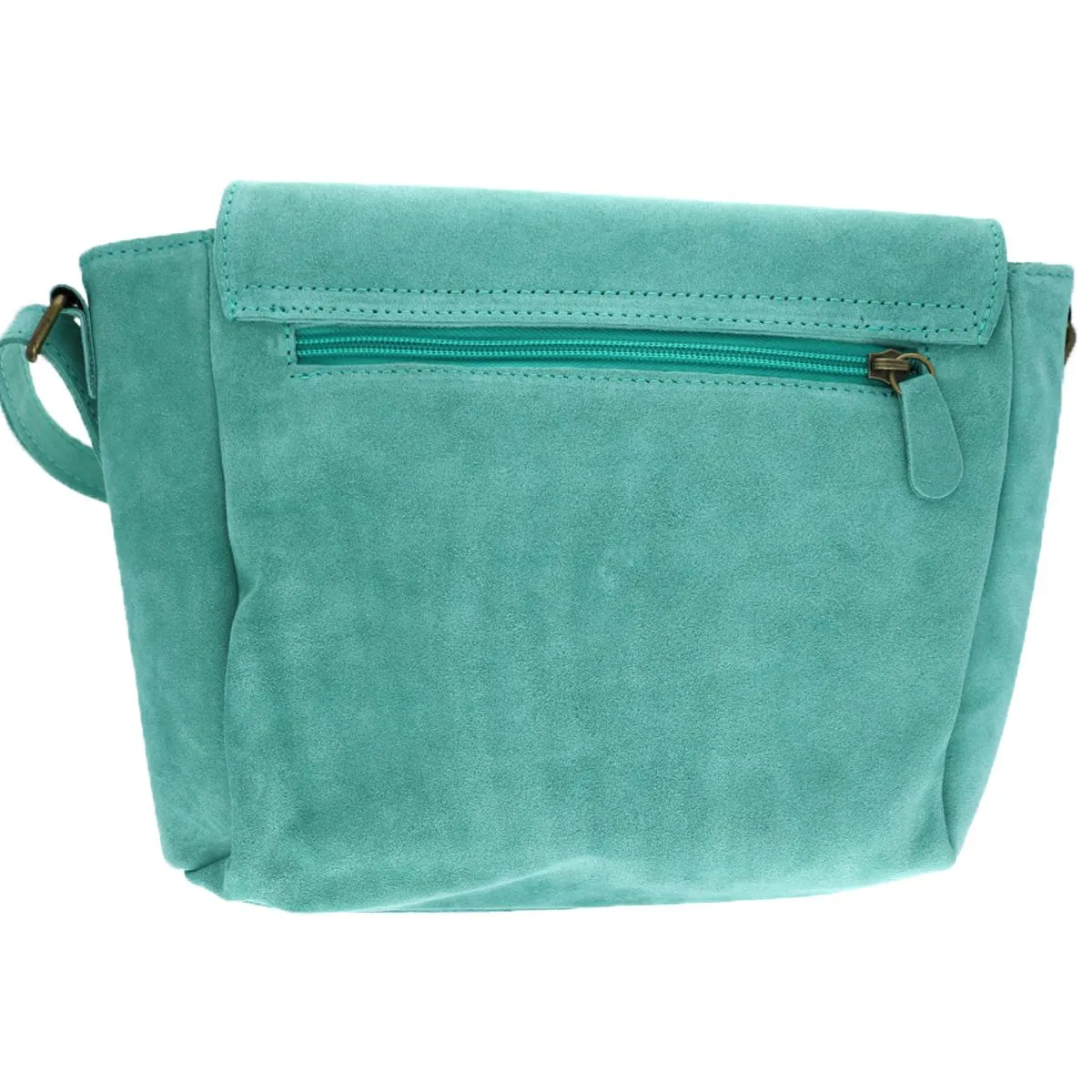 Sacoche cuir une boucle turquoise Maison Suzanne - Le petit Souk