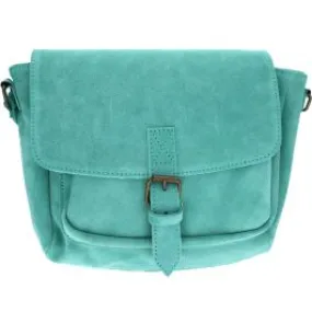 Sacoche cuir une boucle turquoise Maison Suzanne - Le petit Souk