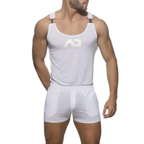 Salopette AD flame - blanc - ADDICTED : vente body pour homme ADDICTED