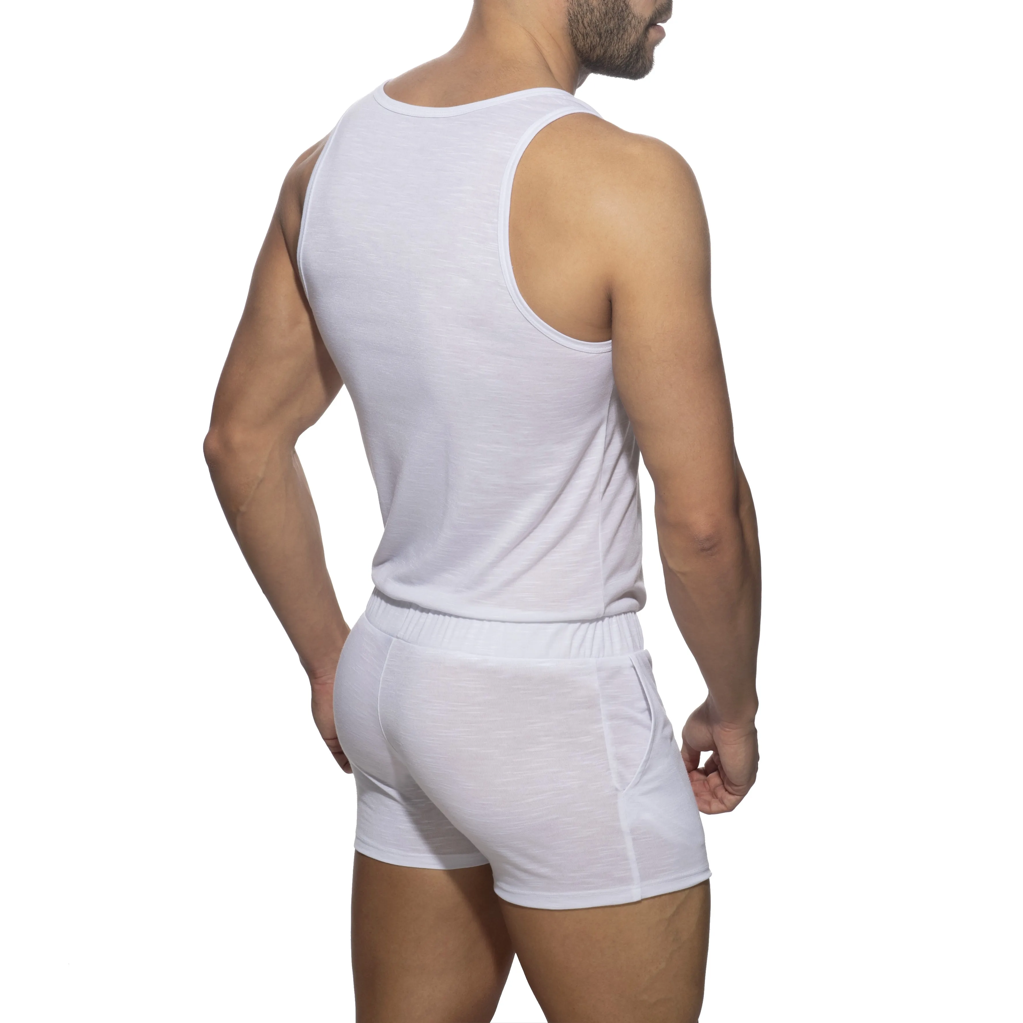 Salopette AD flame - blanc - ADDICTED : vente body pour homme ADDICTED