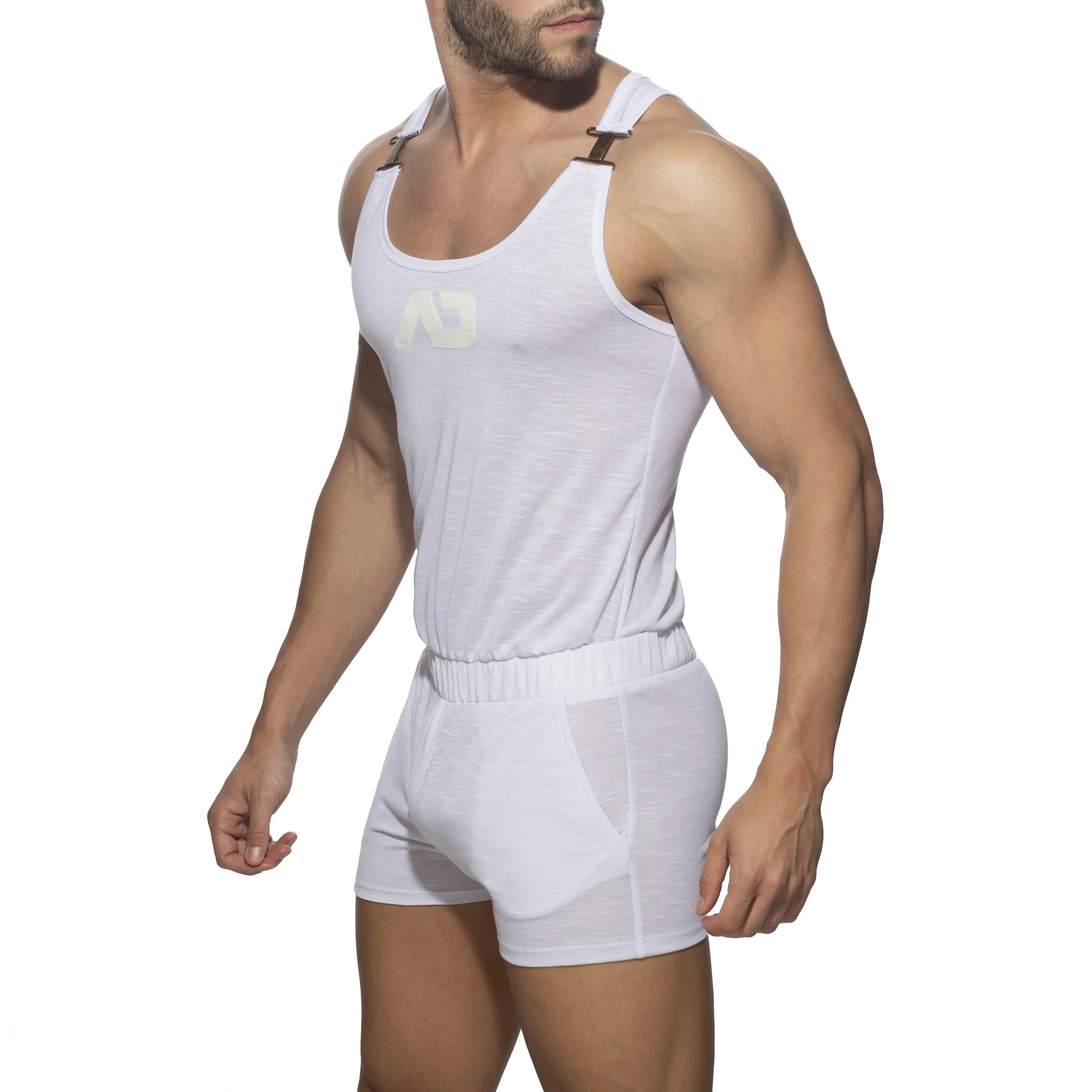 Salopette AD flame - blanc - ADDICTED : vente body pour homme ADDICTED