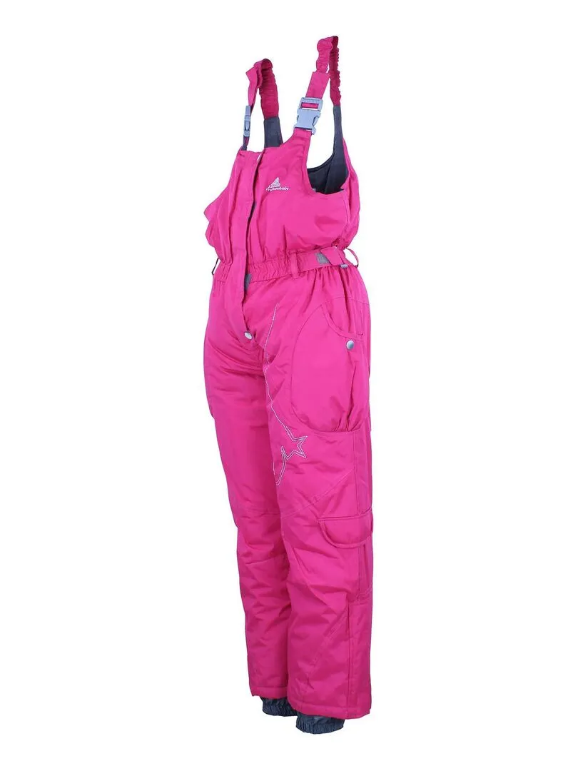 Salopette de ski fille FOMBLUX - PEAK MOUNTAIN - Rose framboise