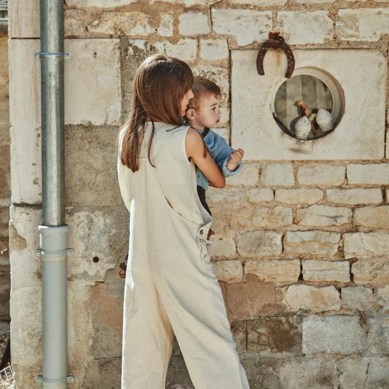 SALOPETTE QUETSCHE ADO Denim Écru