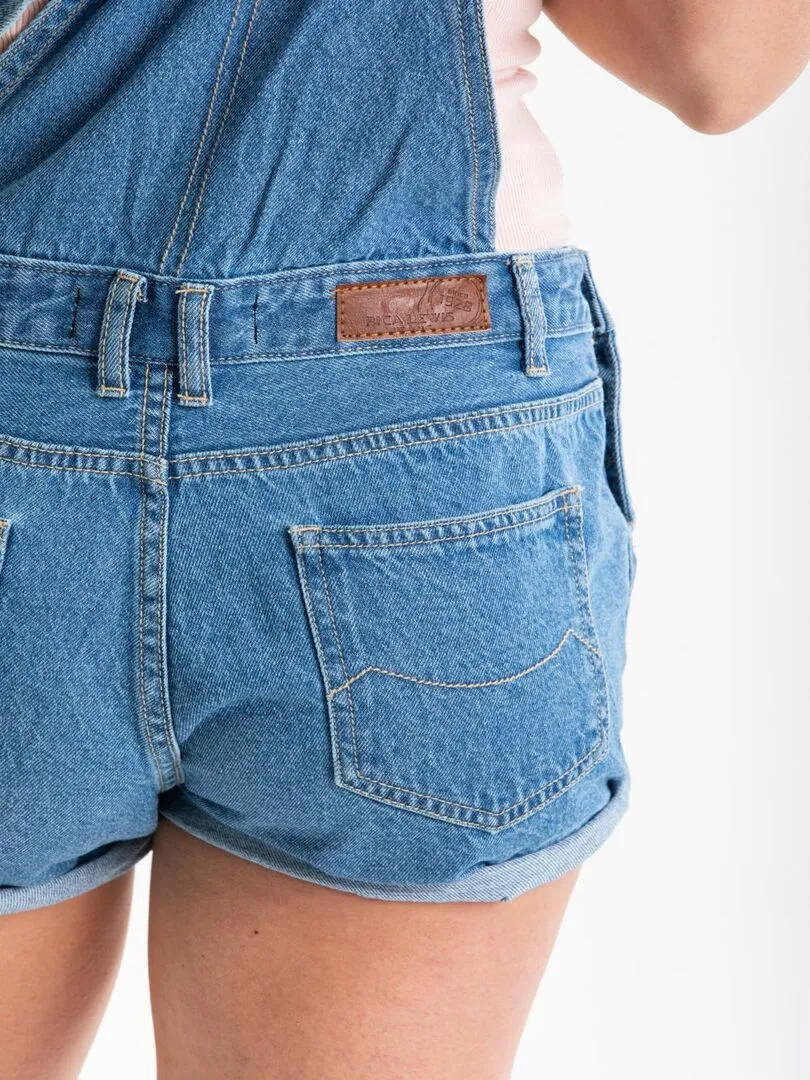 Salopette short en denim FANTINE 'Rica Lewis' - Bleu