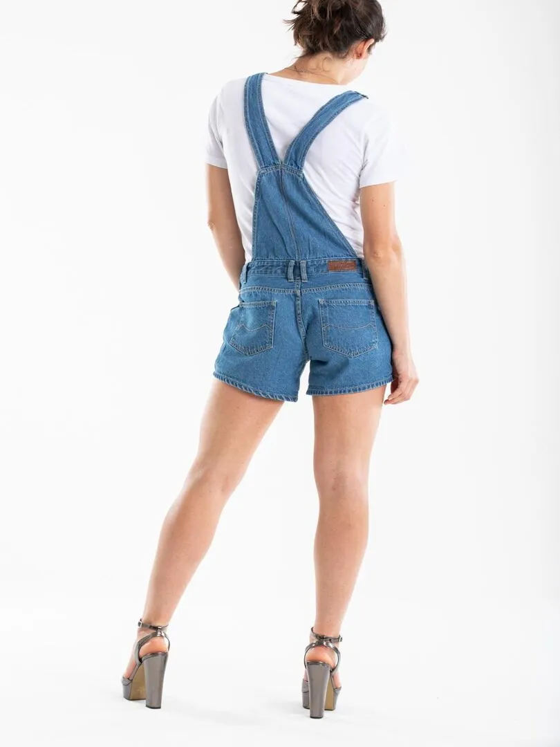 Salopette short en denim FANTINE 'Rica Lewis' - Bleu