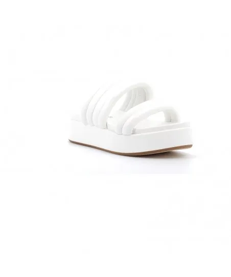 SANDALE LEA PLATEFORME CUIR BLANC