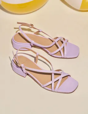 Sandales à talons Lola - Cuir lilas