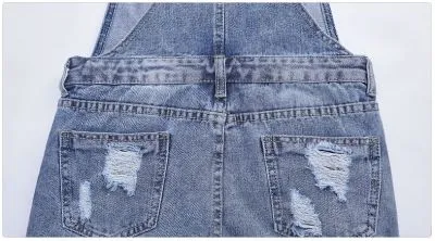 Short Salopette en Jeans pour femme Courte et Montante