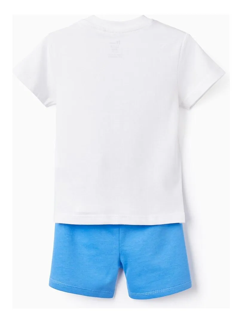 T-shirt + Short pour Bébé Garçon 'Baleine Bleue'  AUSTRALIAN SURFING - Blanc