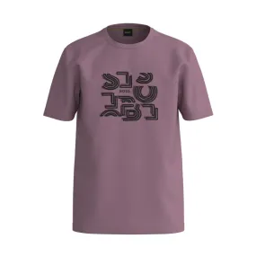 T-SHIRT BOSS ROSE REGULAR EN JERSEY DE COTON À MOTIF ARTISTIQUE TYPOGRAPHIQUE TEE 4