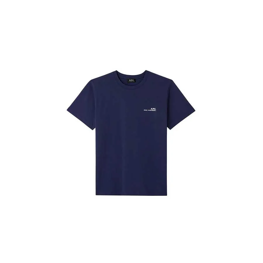 T-shirt Item À Logo A.P.C. Bleu Marine A.P.C Homme | Toulouse