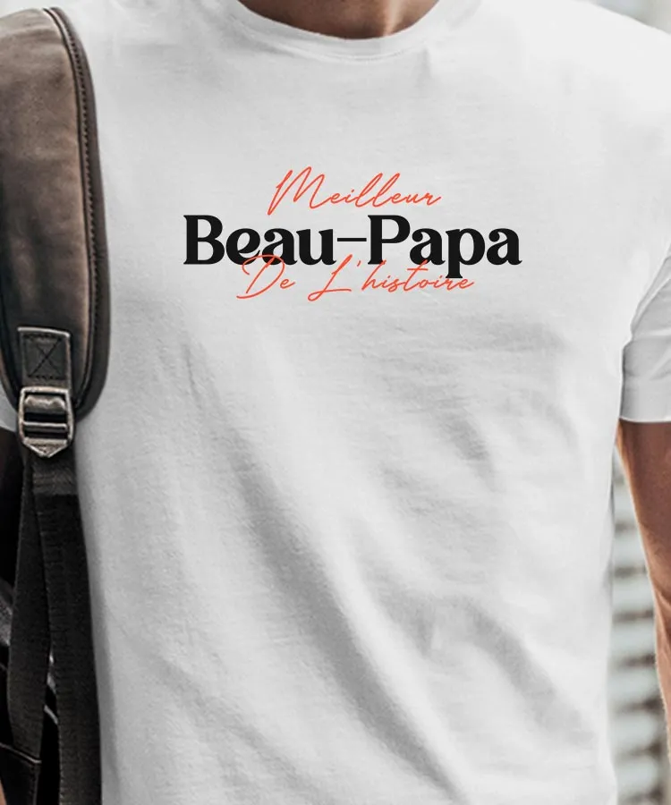 T-Shirt Meilleur Beau-Papa de l'histoire Pour homme