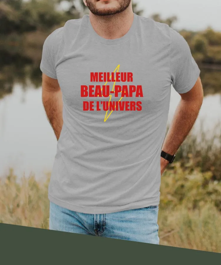 T-Shirt Meilleur Beau-Papa de l'univers Pour homme