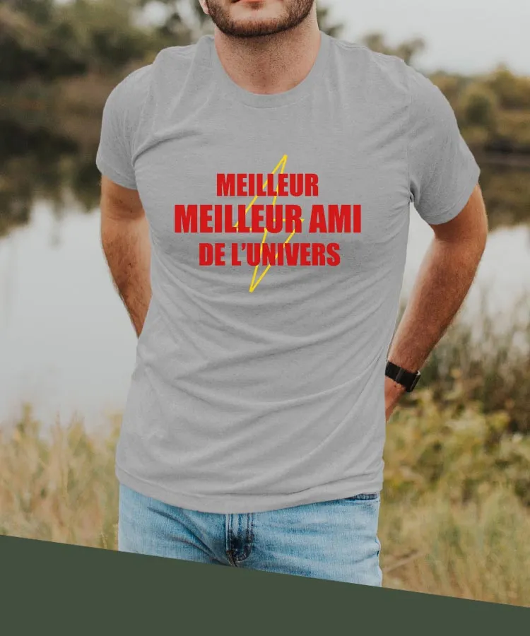 T-Shirt Meilleur Meilleur Ami de l'univers Pour homme