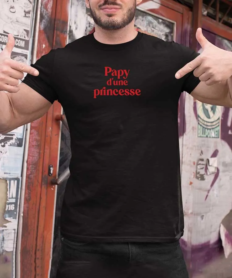 T-Shirt Papy d'une princesse Pour homme