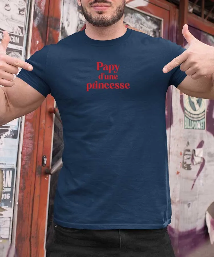 T-Shirt Papy d'une princesse Pour homme