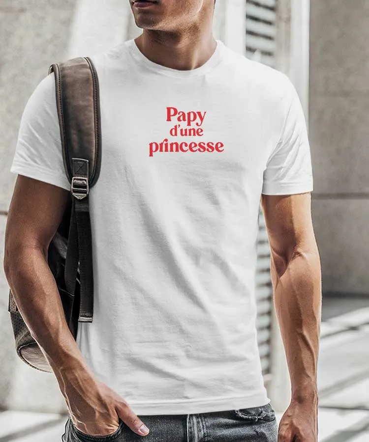 T-Shirt Papy d'une princesse Pour homme