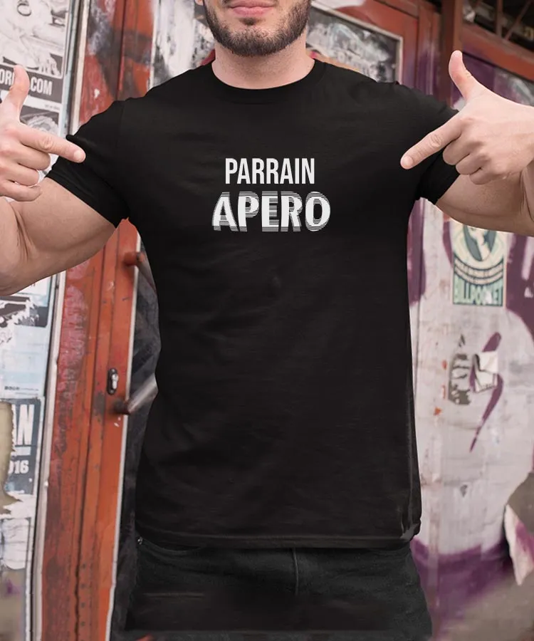 T-Shirt Parrain apéro face Pour homme