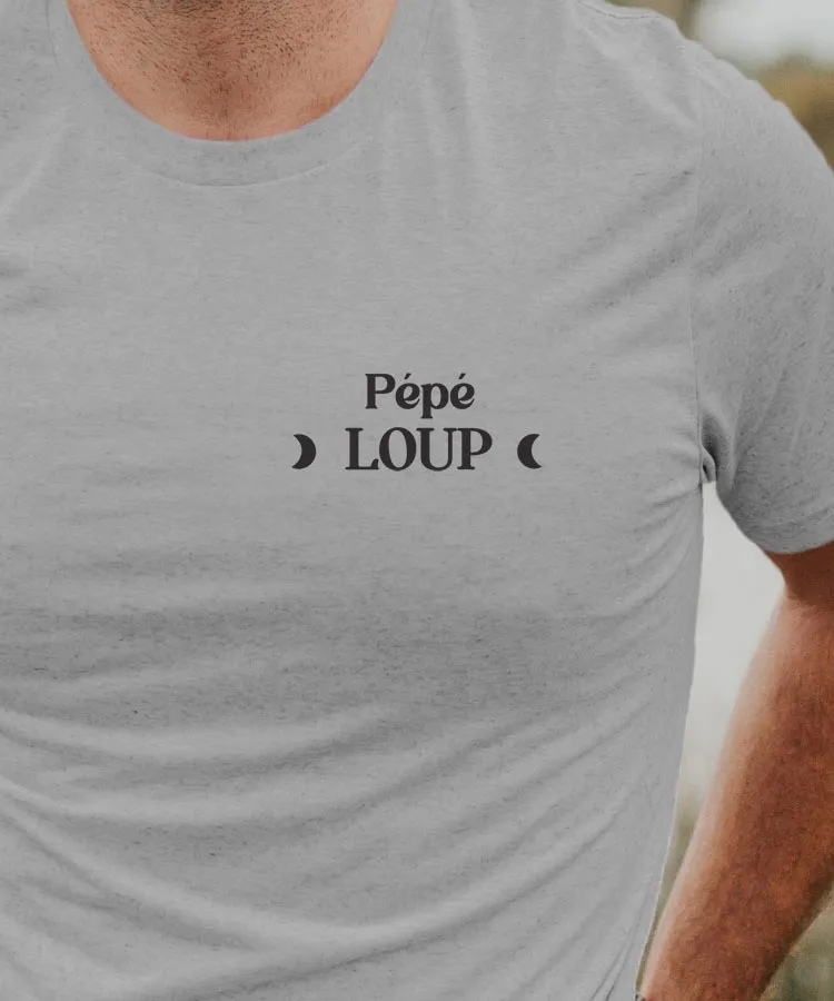 T-Shirt Pépé Loup lune coeur Pour homme