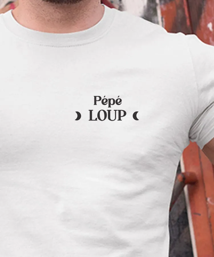 T-Shirt Pépé Loup lune coeur Pour homme