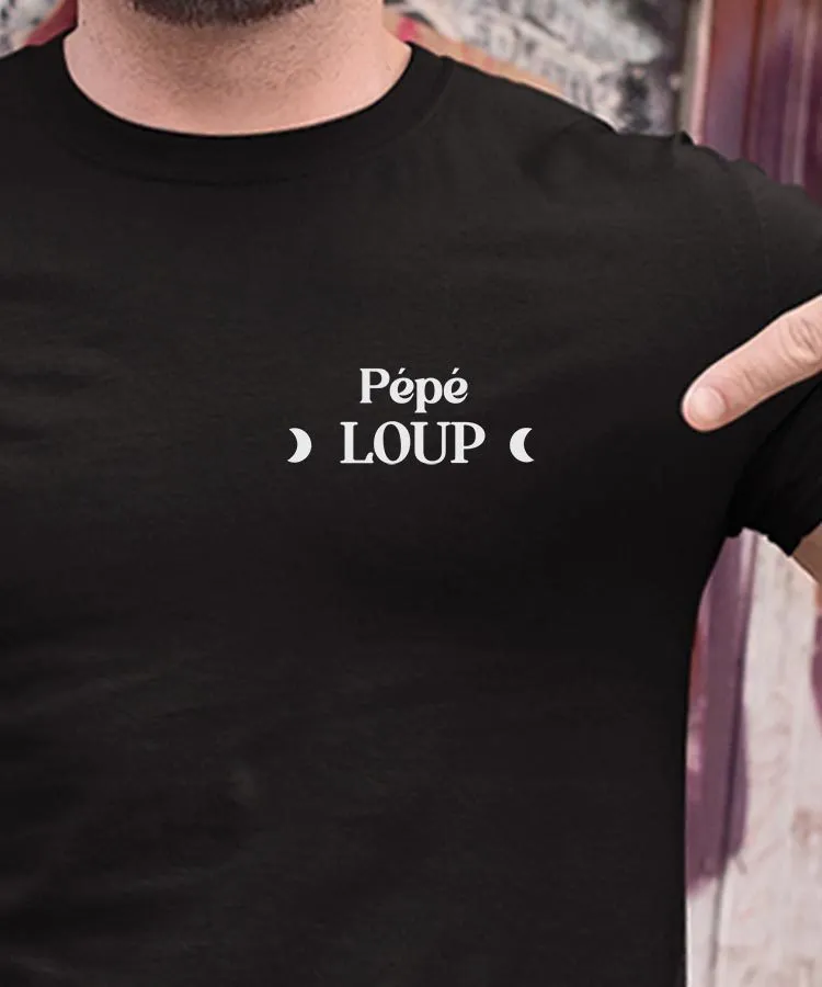 T-Shirt Pépé Loup lune coeur Pour homme