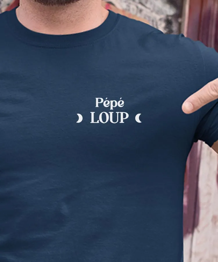 T-Shirt Pépé Loup lune coeur Pour homme