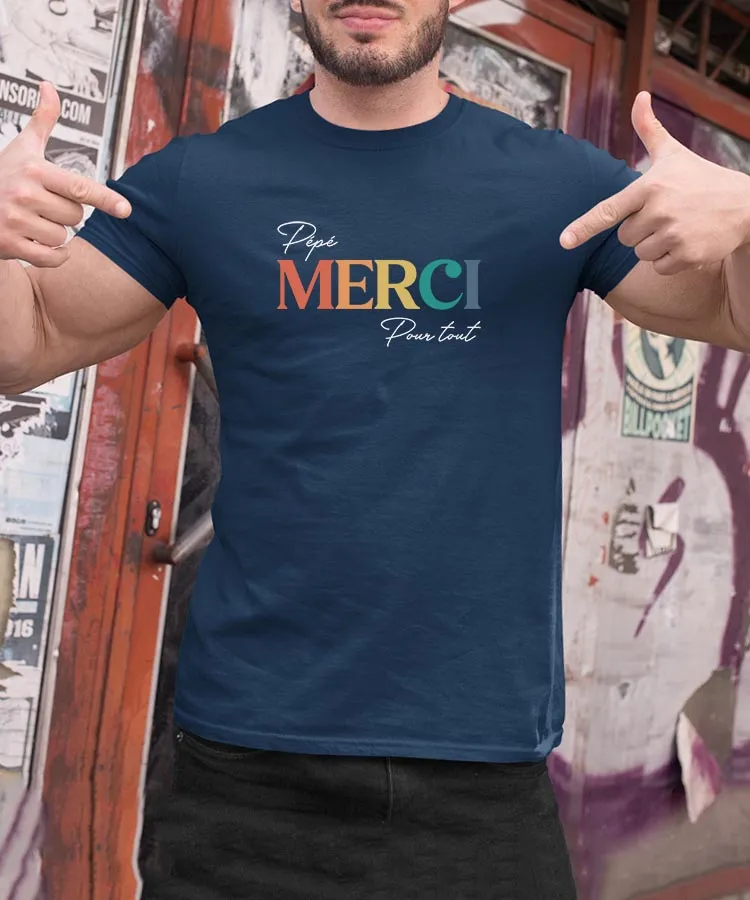 T-Shirt Pépé merci pour tout Pour homme