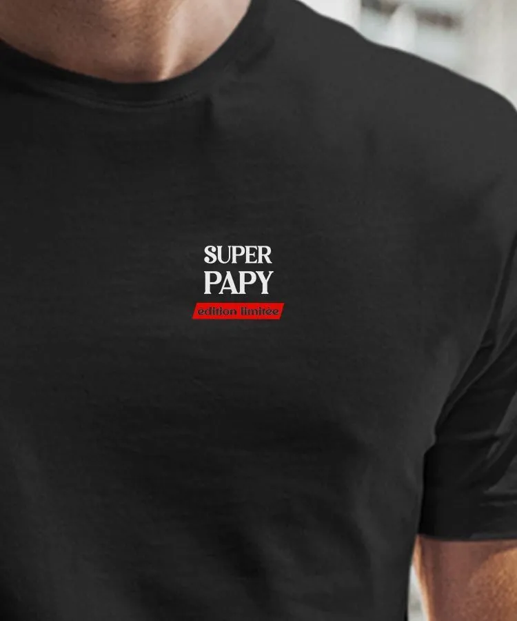 T-Shirt Super Papy édition limitée Pour homme