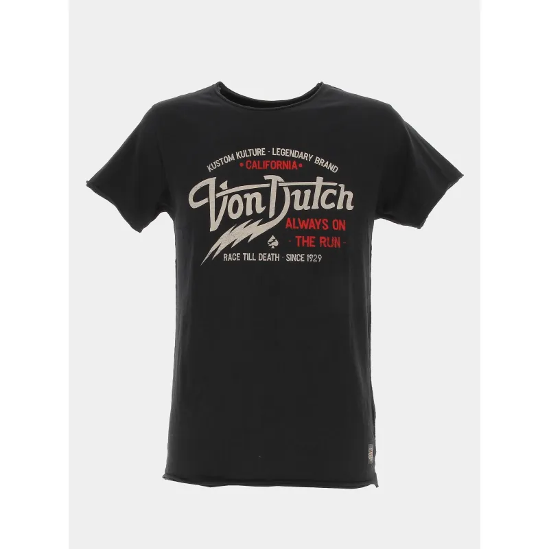 T-shirt tee retro marron - Von Dutch | wimod