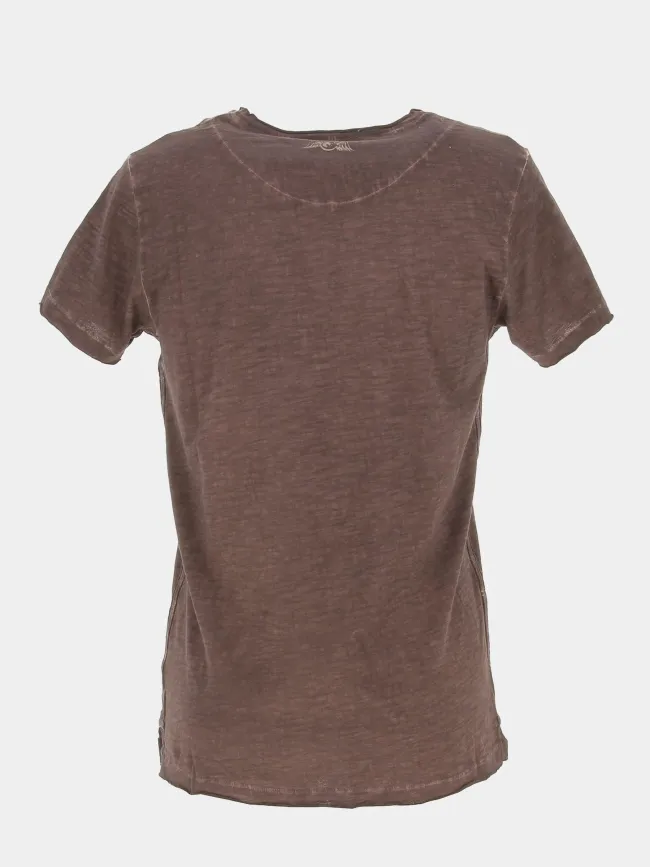 T-shirt tee retro marron - Von Dutch | wimod