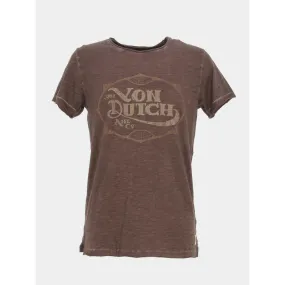 T-shirt tee retro marron - Von Dutch | wimod