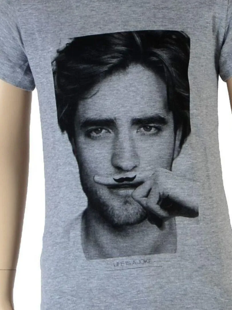 Tee Shirt Little Eleven Paris Fille Little Berty Robert Pattinson - Gris