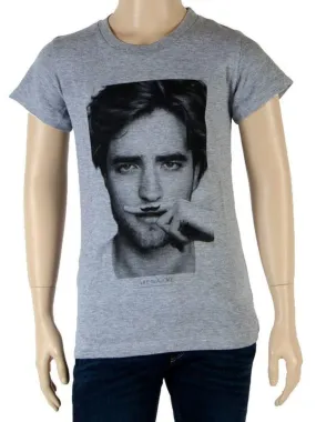 Tee Shirt Little Eleven Paris Fille Little Berty Robert Pattinson - Gris