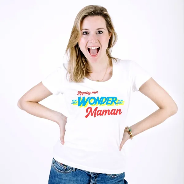 Tee Shirt à personnaliser "Wonder Maman"