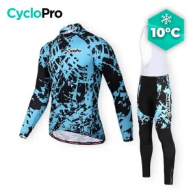 TENUE CYCLISTE AUTOMNE BLEUE - SPLASH+