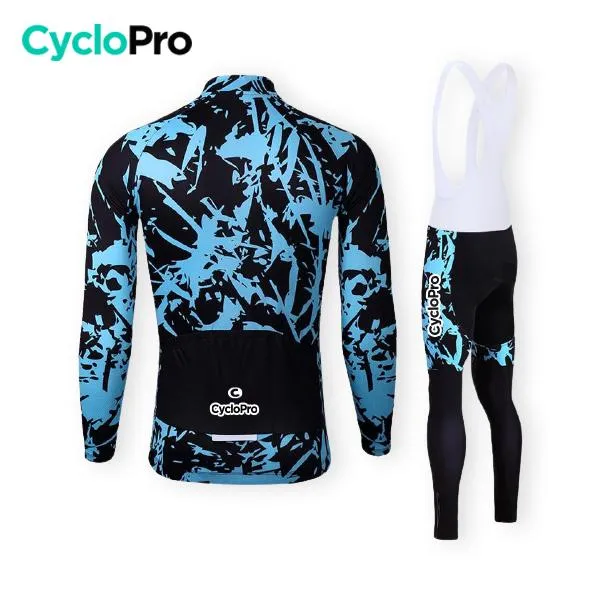 TENUE CYCLISTE AUTOMNE BLEUE - SPLASH+