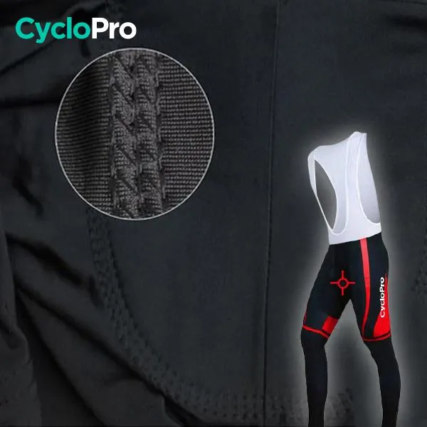 TENUE CYCLISTE AUTOMNE ROUGE - ABSTRACT+