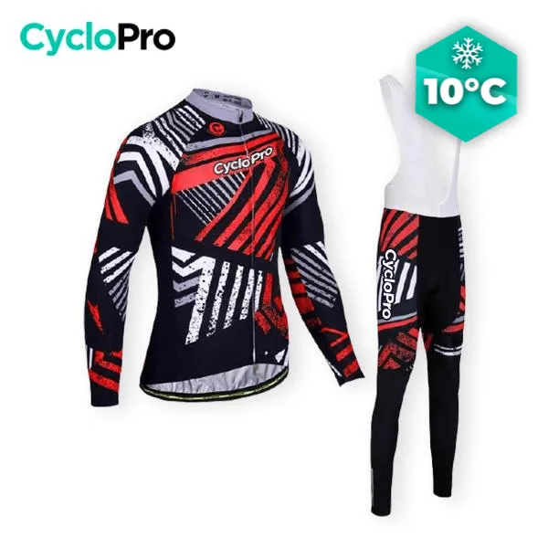 TENUE CYCLISTE AUTOMNE ROUGE - DIRTY+