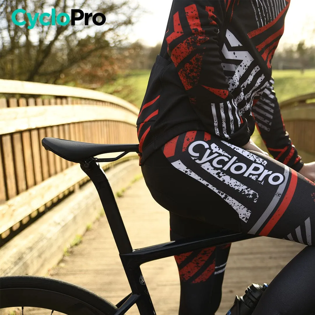 TENUE CYCLISTE AUTOMNE ROUGE - DIRTY+