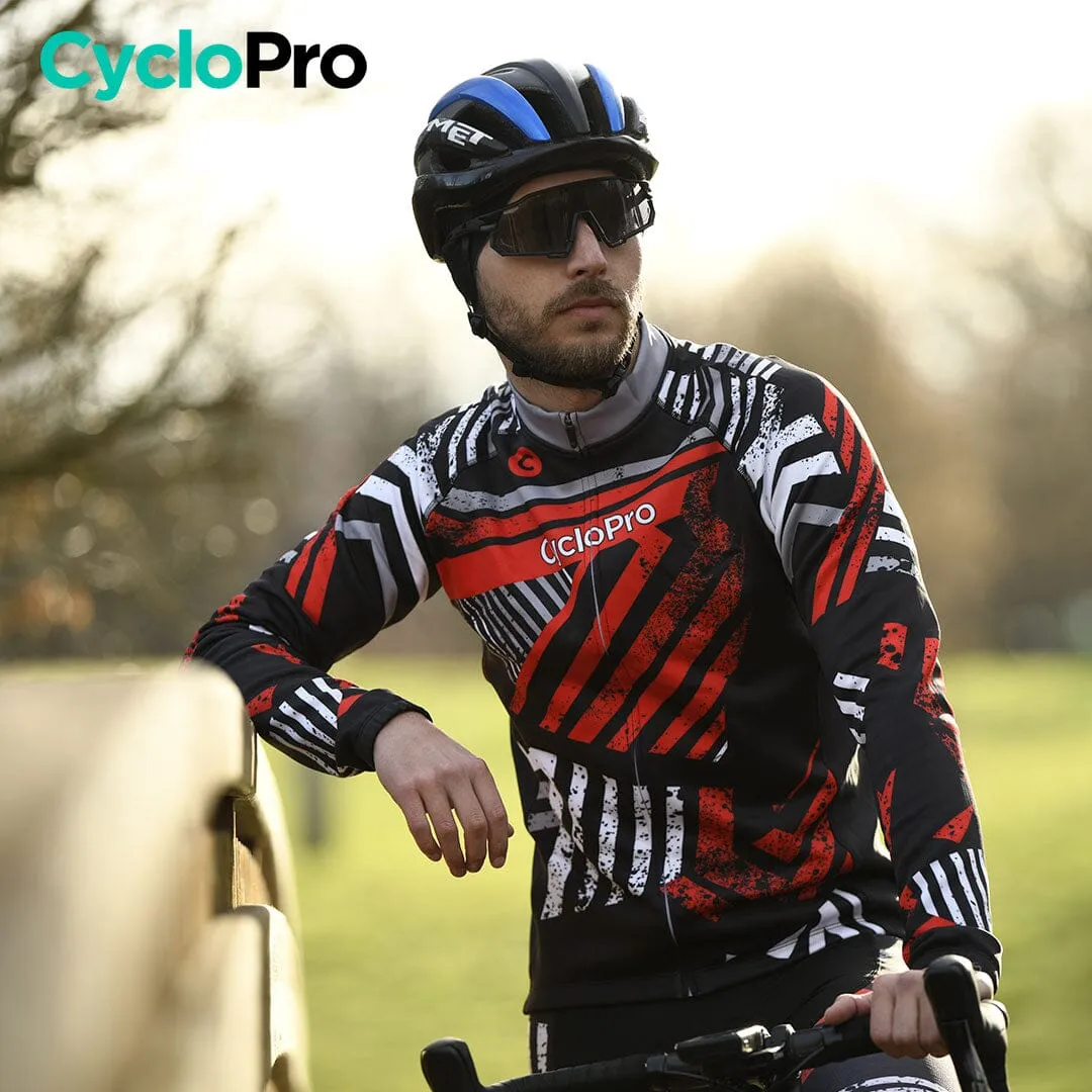 TENUE CYCLISTE AUTOMNE ROUGE - DIRTY+