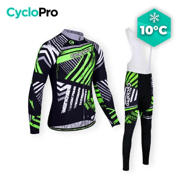 TENUE CYCLISTE AUTOMNE VERTE - DIRTY+