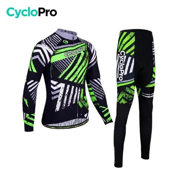 TENUE CYCLISTE AUTOMNE VERTE - DIRTY+