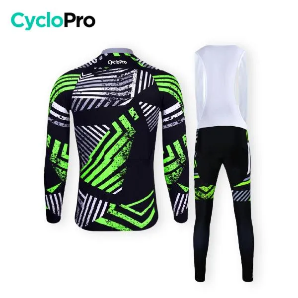 TENUE CYCLISTE AUTOMNE VERTE - DIRTY+