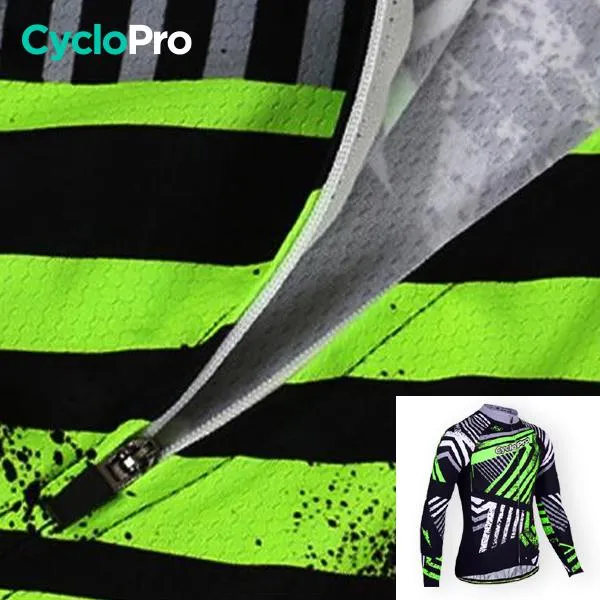 TENUE CYCLISTE AUTOMNE VERTE - DIRTY+