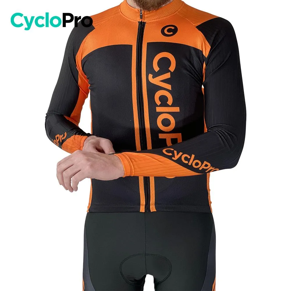 Tenue cycliste hiver orange - Flash+