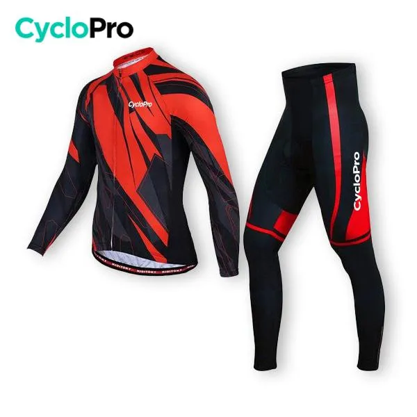 TENUE CYCLISTE HIVER ROUGE - ABSTRACT+