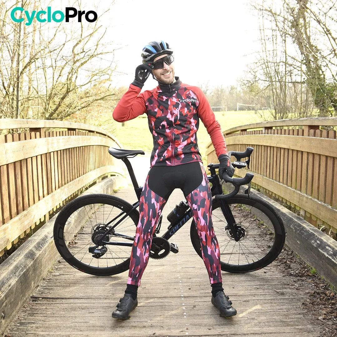 TENUE CYCLISTE HIVER ROUGE - COMMANDEUR