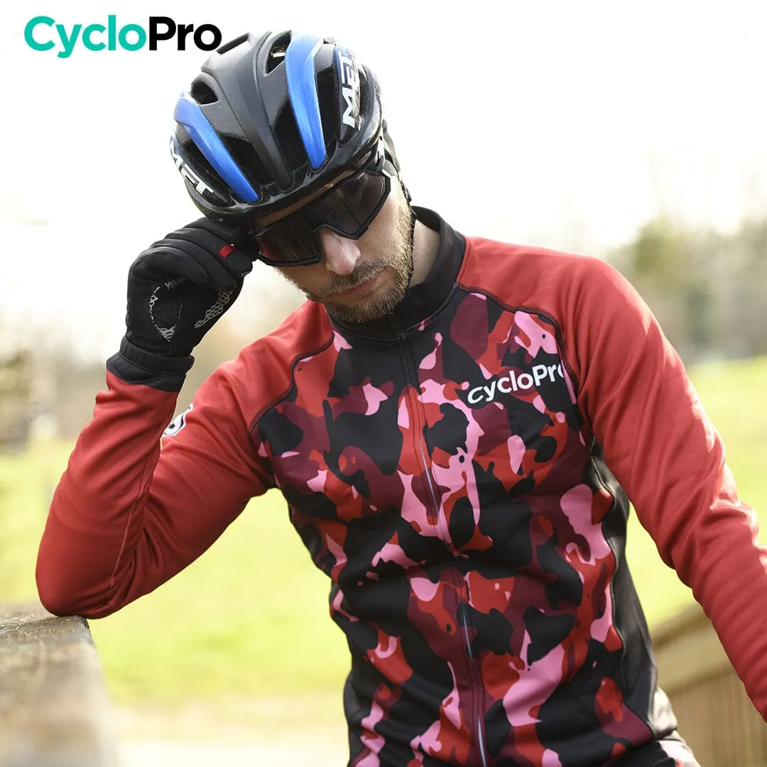 TENUE CYCLISTE HIVER ROUGE - COMMANDEUR